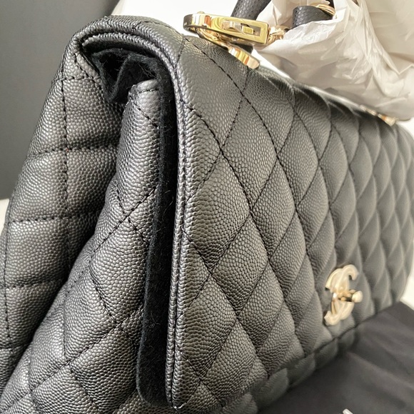 NWT RARE Small Coco Handle Black + Light Gold HW - Picture 2 of 16